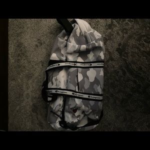 Champion White/Grey Camo Duffle Bag New